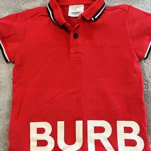 Boys Burberry polo t shirt
